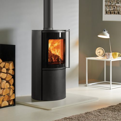 FireFX Atlas Wood-Burning Stoves range featuring three contemporary cylindrical designs