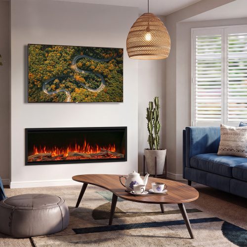 FireFX Atmos Electric Fires range featuring contemporary inset fires and media wall designs