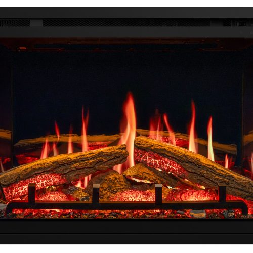 Onyx Eclipse Electric Fires range with IlluminOak glowing logs and contemporary inset designs